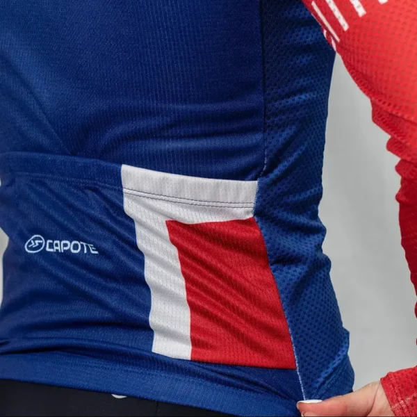 Jersey Unisex Manga Larga Light Rojo/Azul - Capote
