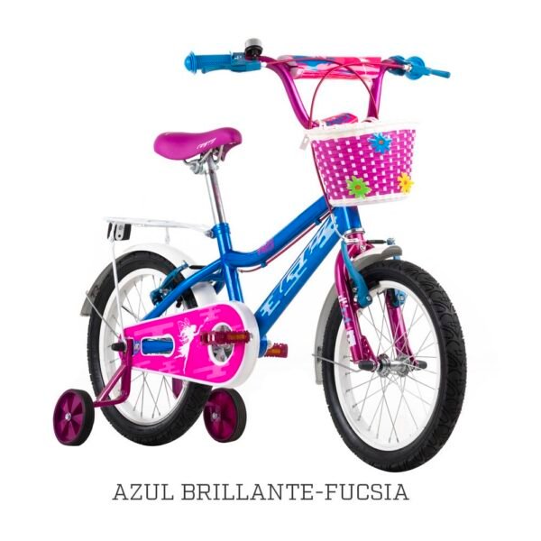 Bicicleta Infantil Niña 16" Fairy Azul/Fucsia - Gw