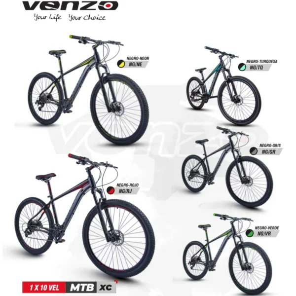 Bicicleta Mtb Rin 29" Amphion 1x10 Vel Hidráulica Frenos Shimano MT200 - Venzo