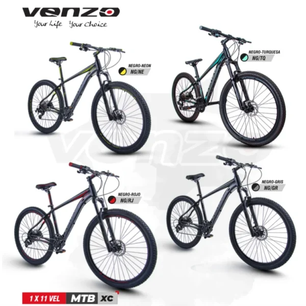 Bicicleta Mtb Rin 29" Amphion 1x11 Vel Hidráulica Frenos Shimano MT200 - Venzo
