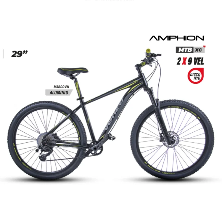 Bicicleta Mtb Rin 29" Amphion 2x9 Vel Hidráulica Grupo Shimano Altus - Venzo