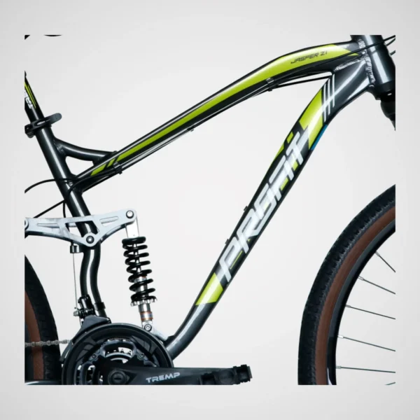 Bicicleta Mtb Rin 29" Doble Suspension Jazper Z1 8 vel Gris/Verde - Profit