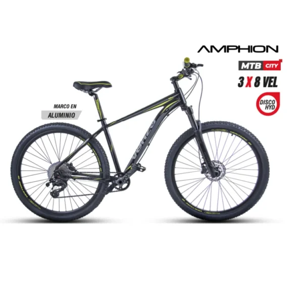 Bicicleta Mtb Rin 29" Amphion 3x8 Vel Hidráulica - Venzo