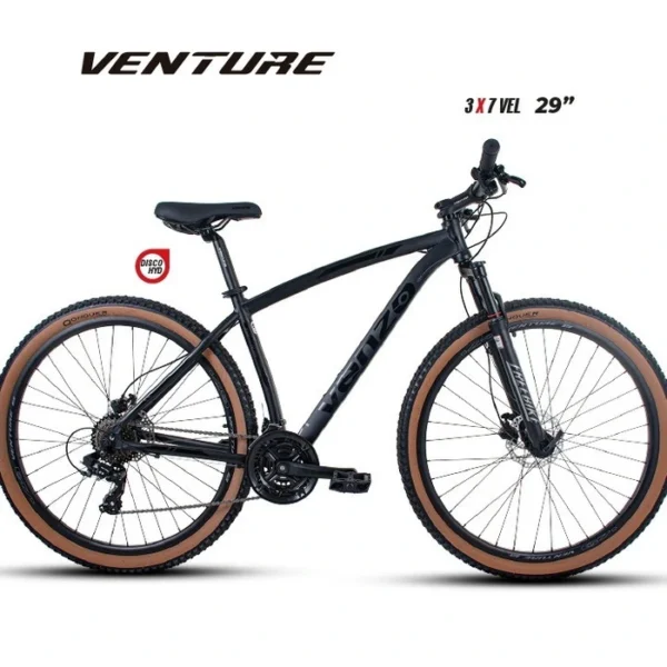Bicicleta Mtb Rin 29 Venture 3x7 Vel Hidráulica - Venzo-2 Bicicleta Mtb Rin 29" Venture 3x7 Vel Hidráulica - Venzo