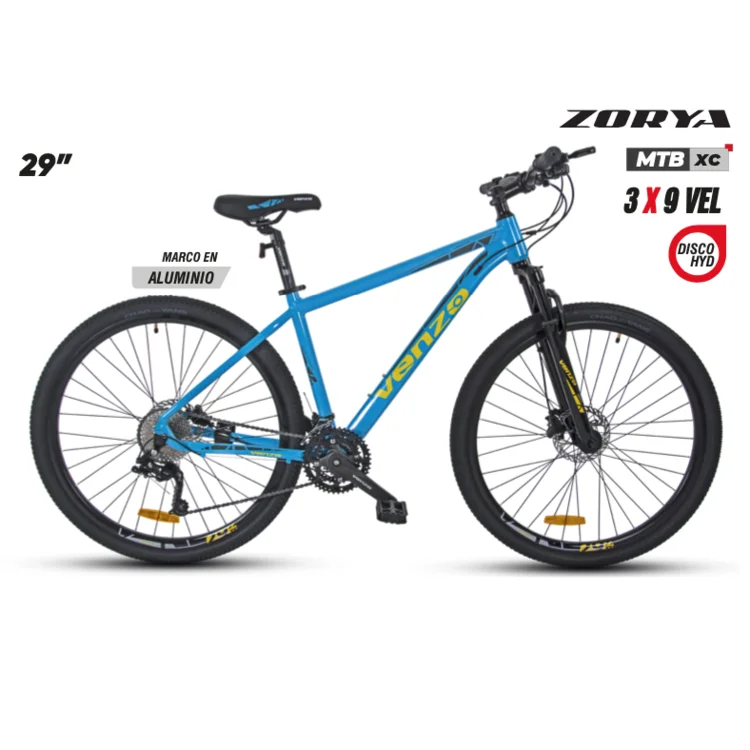 Bicicleta Mtb Rin 29" Zorya 3x9 Vel Hidráulica - Venzo