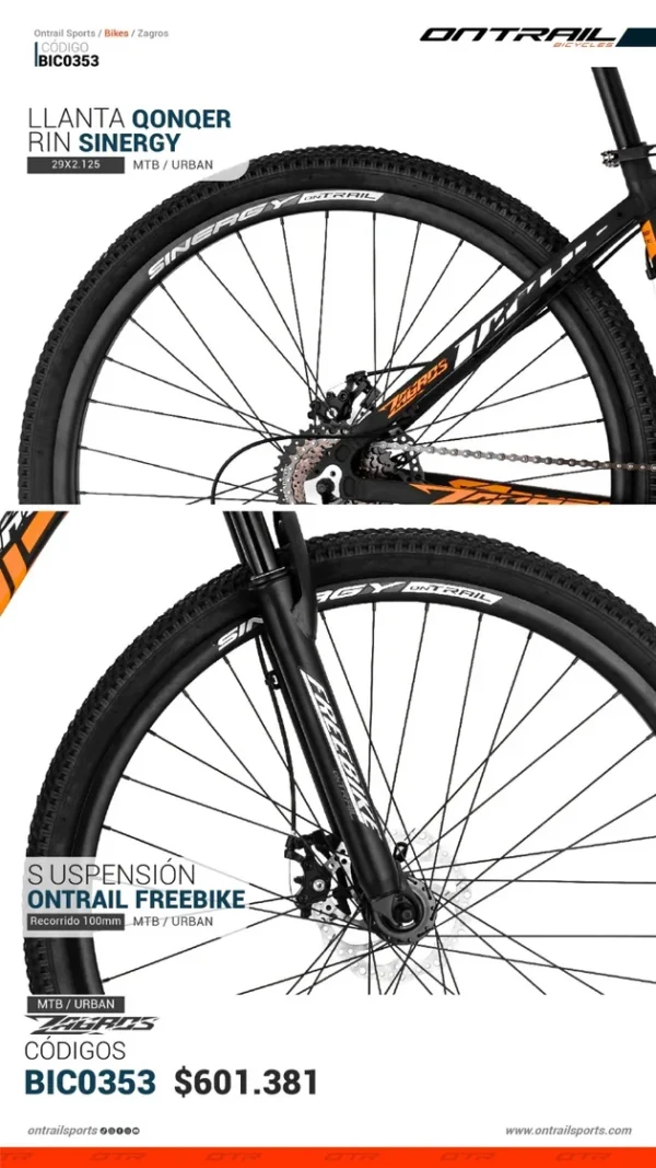 Bicicleta Mtb Zagros 29" 3x7 Vel.  - On Trail