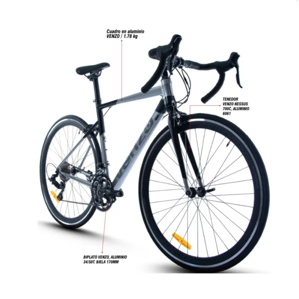Bicicleta Ruta Nessus 2X10 Velocidades Sensah-2-Venzo Bicicleta Ruta Nessus 2X10 Velocidades Sensah - Venzo