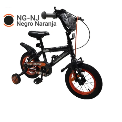 Bicicleta Speed Racer 12" Negro/Naranja - On Trail
