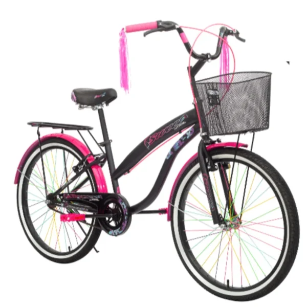 Bicicleta Sweet 24" C/Canasta y Parrilla - On Trail