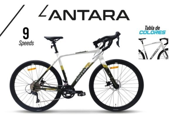 Bicicleta de Gravel Antara 9 vel Blanco/Verde- Optimus