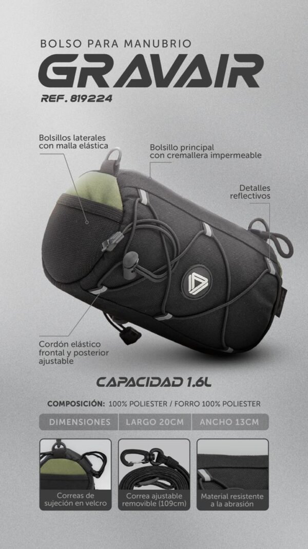 Bolso Para Manubrio Multifuncional 1.6L Gravair -GW