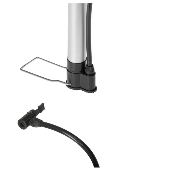 Bomba De Piso Larga A/V Aluminio Gris