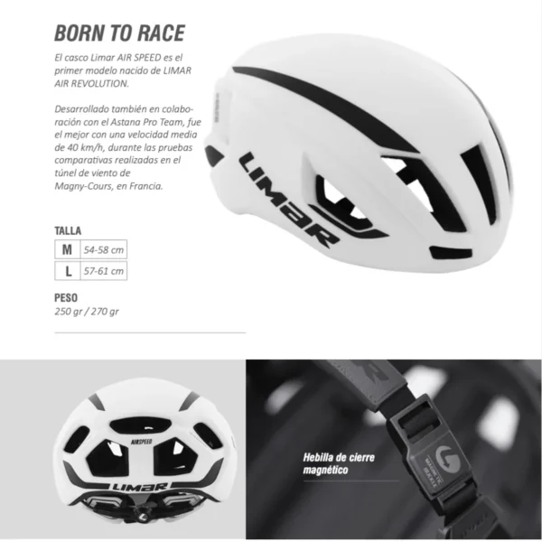 CASCO AIR SPEED NEGRO MATE - LIMAR