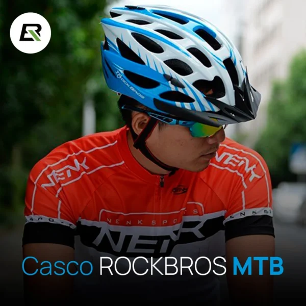Casco Básico WT027 Blanco/Azul - RockBros