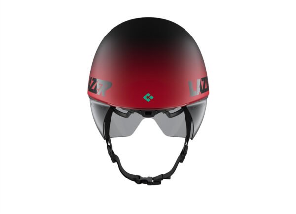 CASCO TRI/CONTRA RELOJ VOLANTE KC NEGRO/ROJO- LAZER