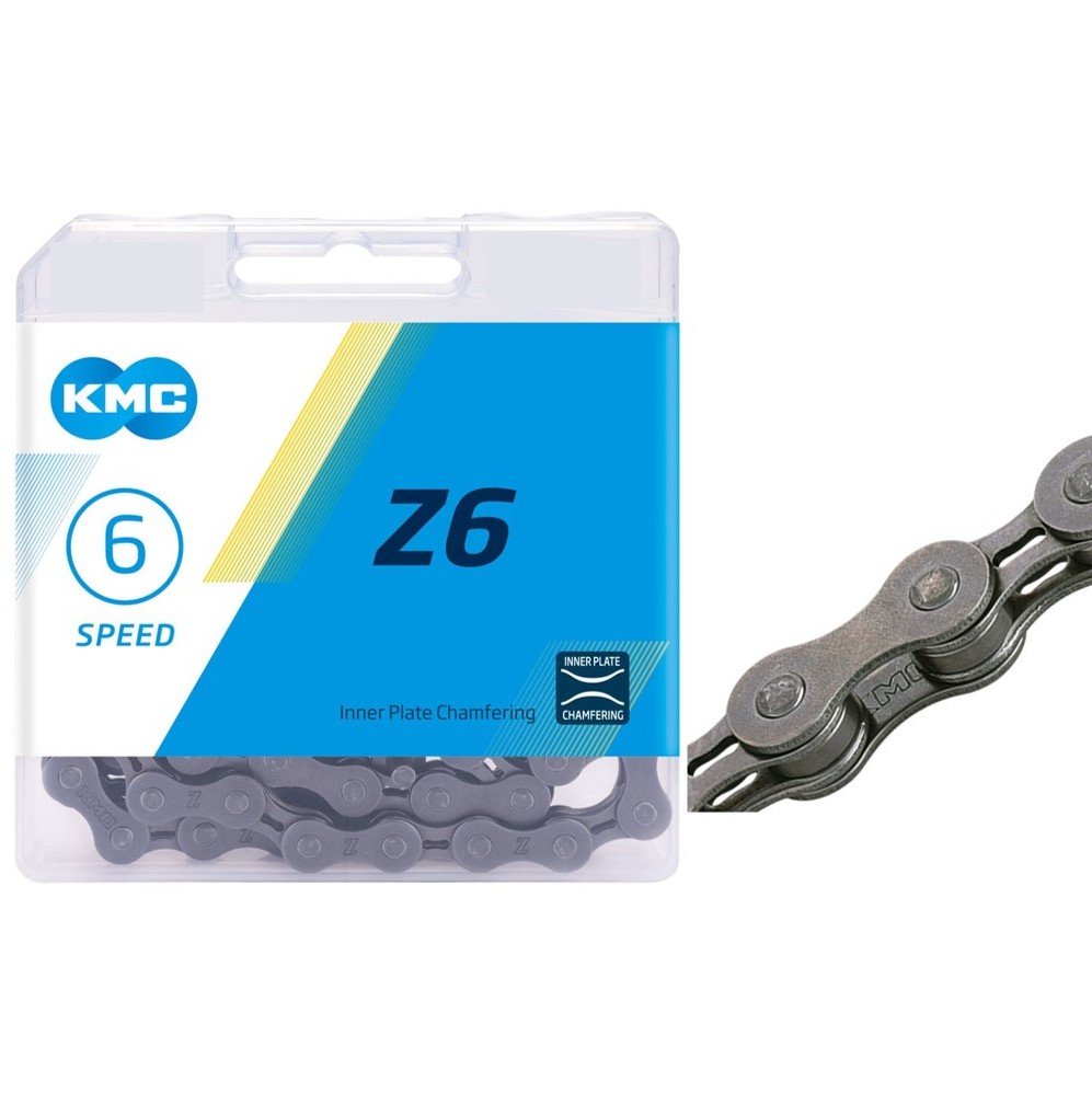 Cadena 6 Vel 1:2X3:32 116L Z6 Gris Kmc Cadena 6 Vel 1/2X3/32 116L Z6 Gris Kmc
