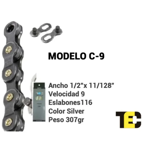 Cadenilla C-9 1/2"X 11/128" 116 Eslb. 9V Tec