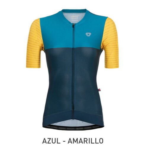 Camiseta Manga Corta Mistura Azul/Amarillo - GW