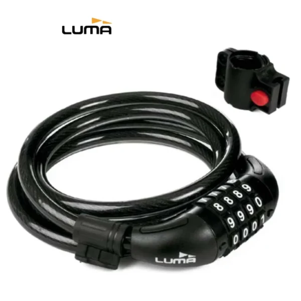 Candado Match 12Mm X 185Cm Espiral Negro Clave - Luma Candado Match 12Mm X 185Cm Espiral Negro Clave - Luma