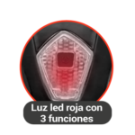 Casco Luxium Talla Única, C/Luz Trasera Blanco On Trail