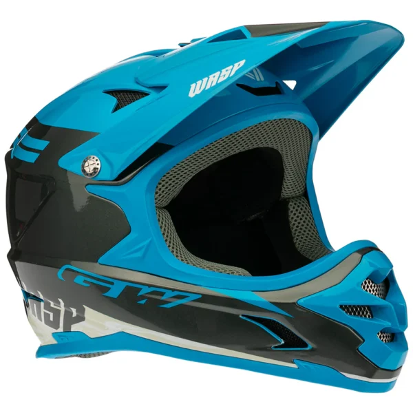 Casco Wasp Gris Dark/Azul Clear - GW