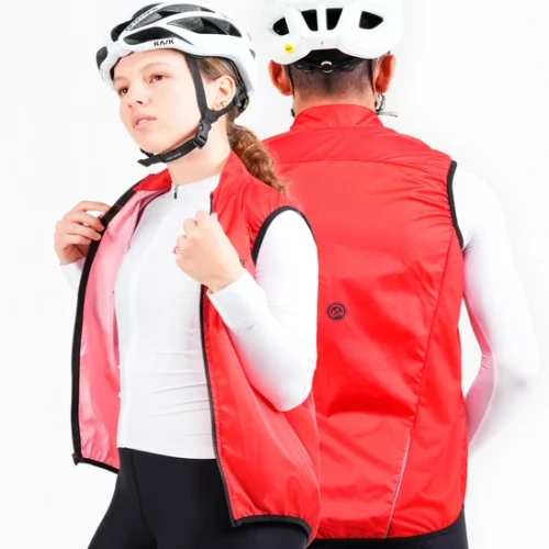 Chaleco de Ciclismo Rompevientos Unisex Rojo High force