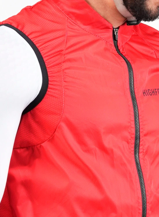 Chaleco de Ciclismo Rompevientos Unisex Rojo High force