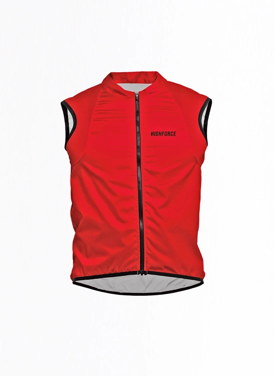 Chaleco de Ciclismo Rompevientos Unisex Rojo High force