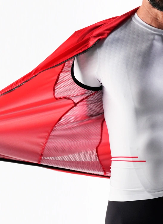 Chaleco de Ciclismo Rompevientos Unisex Rojo High force