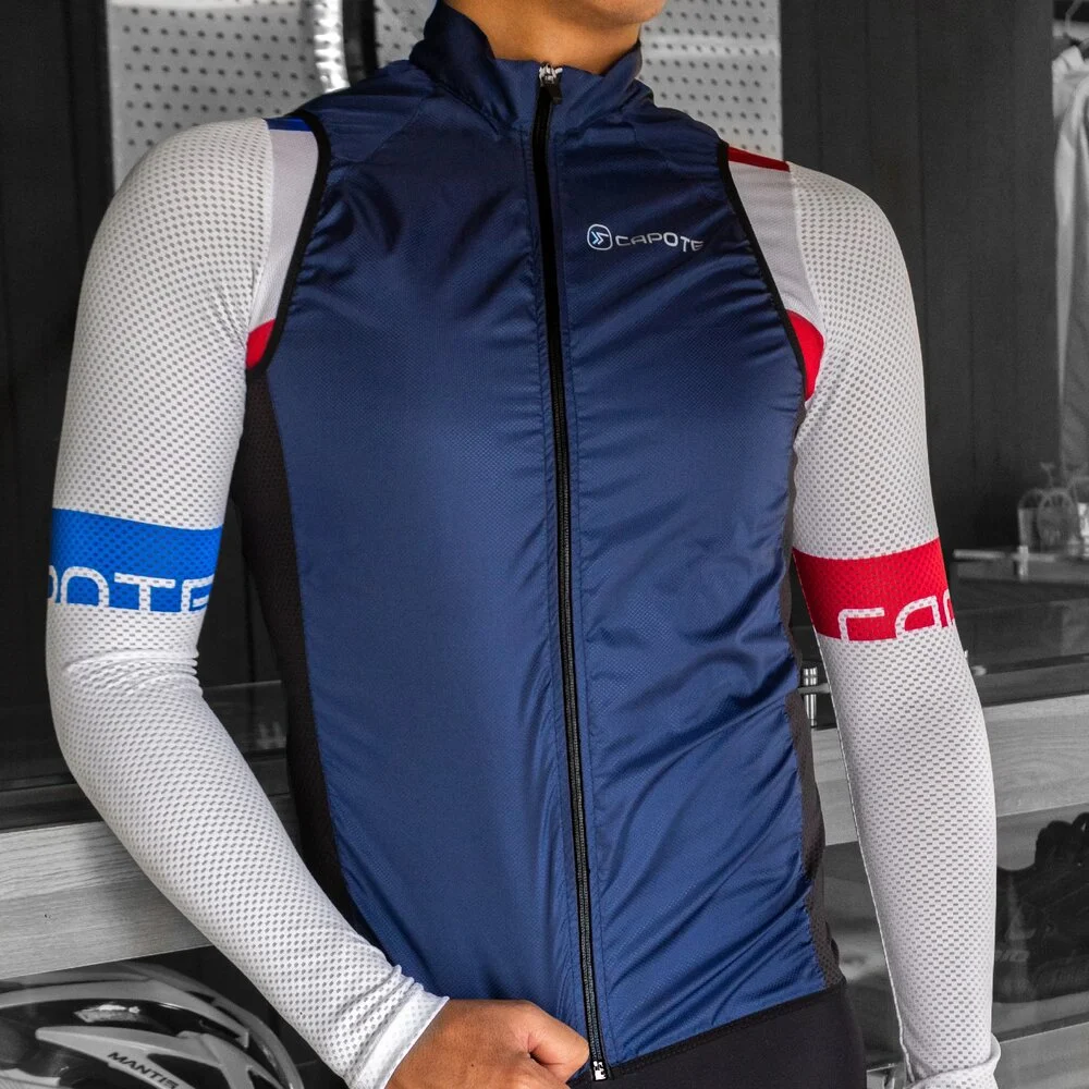 Chaleco Rompevientos Unisex Azul - Capote