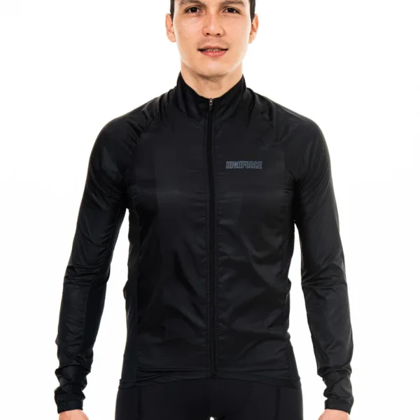 Chaqueta Cortaviento  Semi Impermeable Negra - High Force
