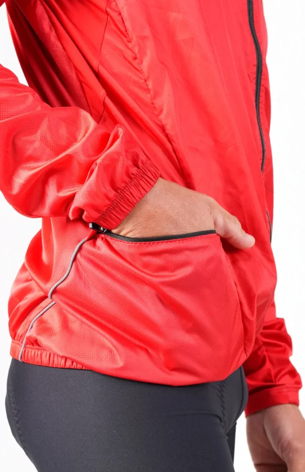Chaqueta Cortaviento Unisex Roja - High Force