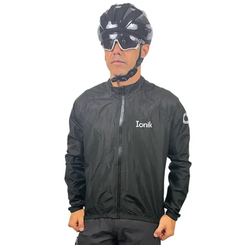 Chaqueta Impermeable 2.0 Autoguardable Negra Masculina - Ionik