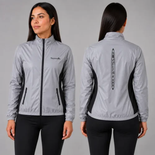 Chaqueta Reflectiva/Impermeable Gris Unisex - Sicomoro