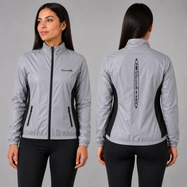 Chaqueta Reflectiva/Impermeable Gris Unisex - Sicomoro