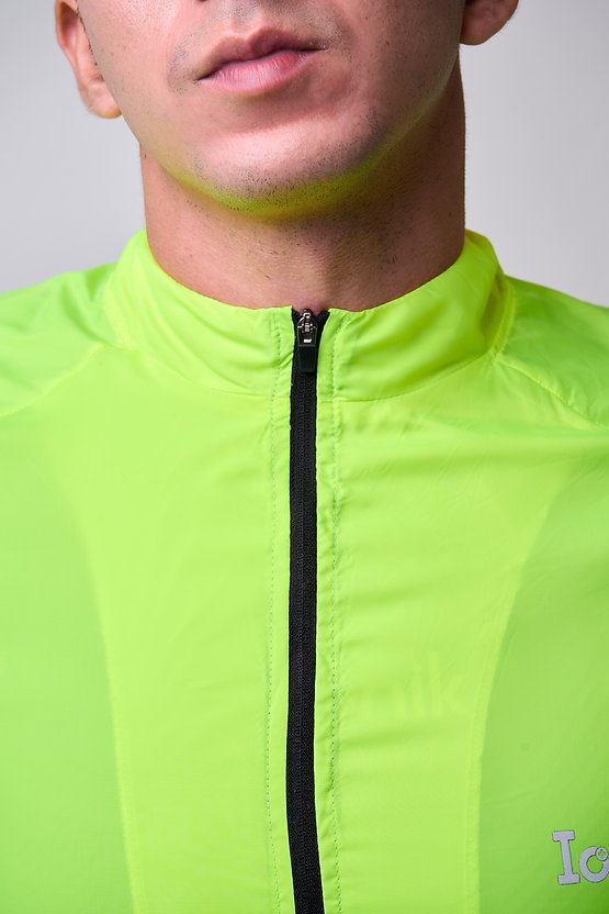 Chaqueta Rompevientos 2.0 Light Verde Neón Masculina – Ionik