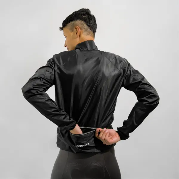 Chaqueta Rompevientos Unisex Negra - Capote