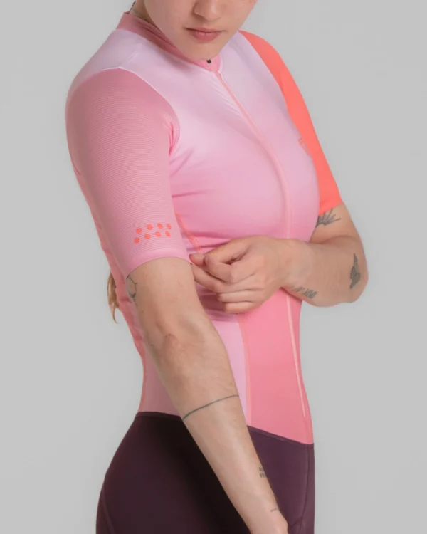 Enterizo Manga Corta Desert Rosa/Morado Gw