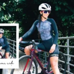 Enterizo Negro/Gris Claro Manga Larga Para Ciclismo Femenino - Ionik