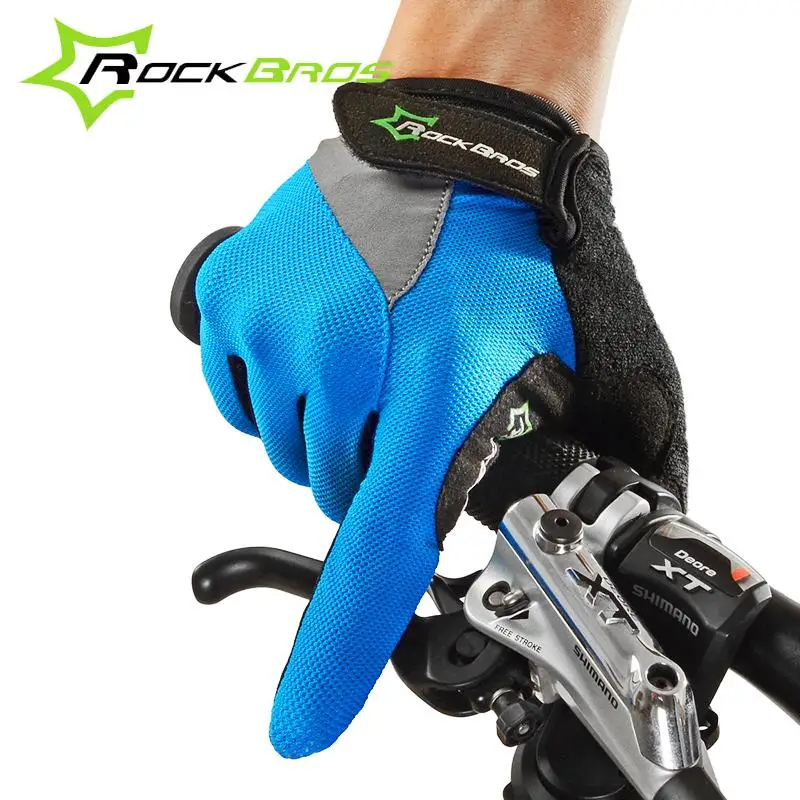 Guante Dedo Largo Triangulo Azules - RockBros