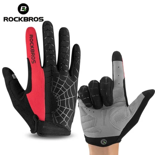 Guante Dedo Largo Spider Negro/Rojo - RockBros