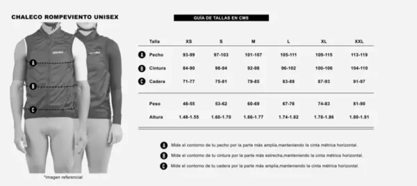 Chaleco de Ciclismo Rompevientos Unisex Rojo High force