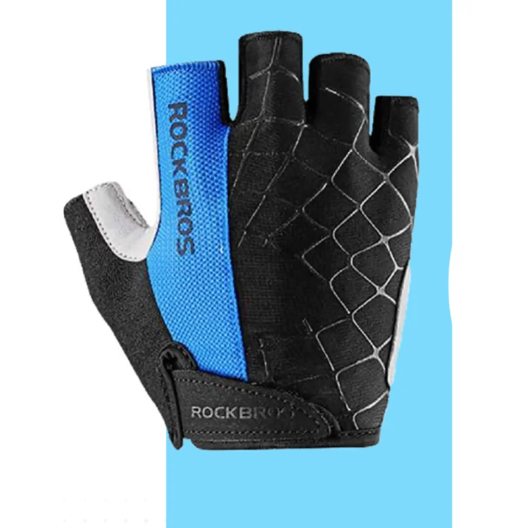 Guante Dedo Corto Spider Negro/Azul - RockBros