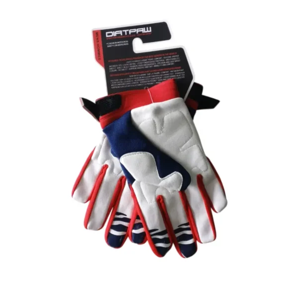 Guante para Moto y Bicicleta Dedo Largo Rojo/Azul Fox