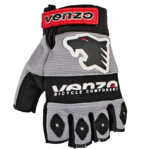 Guantes VZ-F29-002 Dedo Corto Negro_Gris - Venzo-1 Guantes VZ-F29-002 Dedo Corto Negro/Gris - Venzo