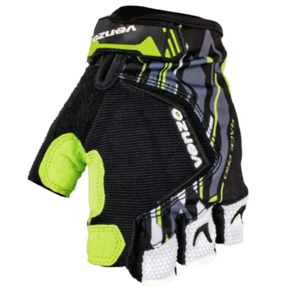 Guantes VZ-F29-7 Dedo Corto Negro/Verde - Venzo