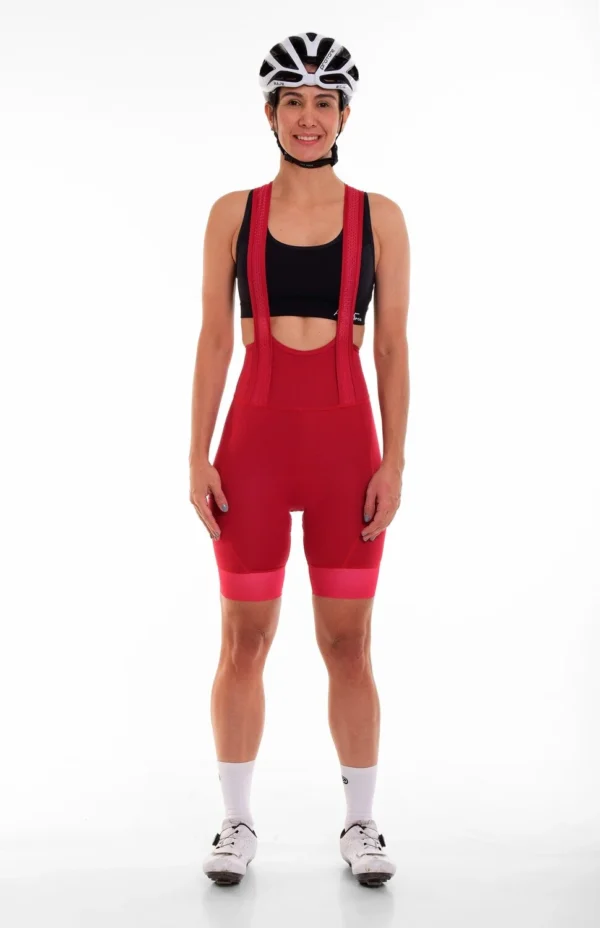 Licra/Pantaloneta dama corta classic roja-High Force