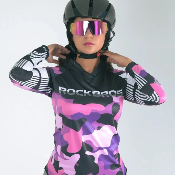 Jersey Armi Mtb Mujer Morado/Rosado - RockBros