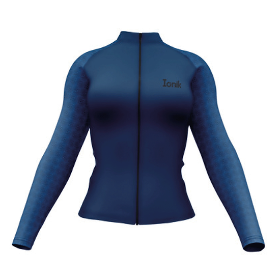 Jersey Pro Terra Azul Petróleo Manga Larga Femenino - Ionik