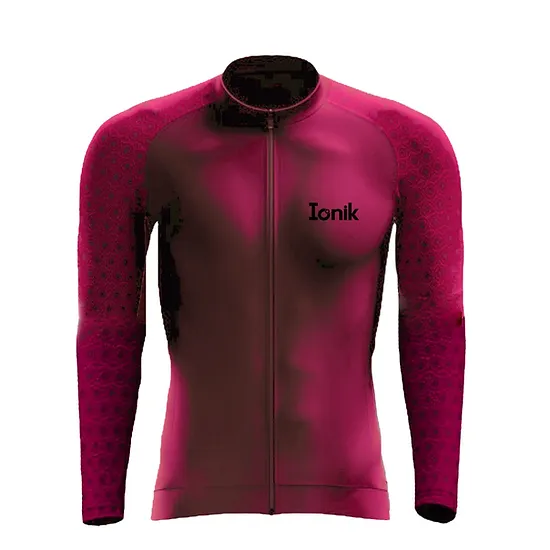 Jersey Pro Terra Magenta Manga Larga Masculino - Ionik